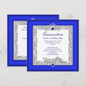 Quinceanera 15e verjaardag Magical Fairytale Blue Kaart (Voorkant / Achterkant)