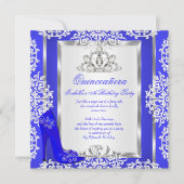 Quinceanera 15e verjaardag Magical Royal Blue Shoe Kaart (Voorkant)