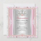 Quinceanera 15e verjaardag Parelroze Kaart (Voorkant)