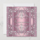 Quinceanera 15e verjaardag Pink Pearl Kaart (Voorkant)