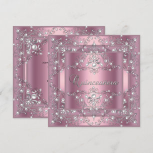 Quinceanera 15e verjaardag Pink Pearl Kaart