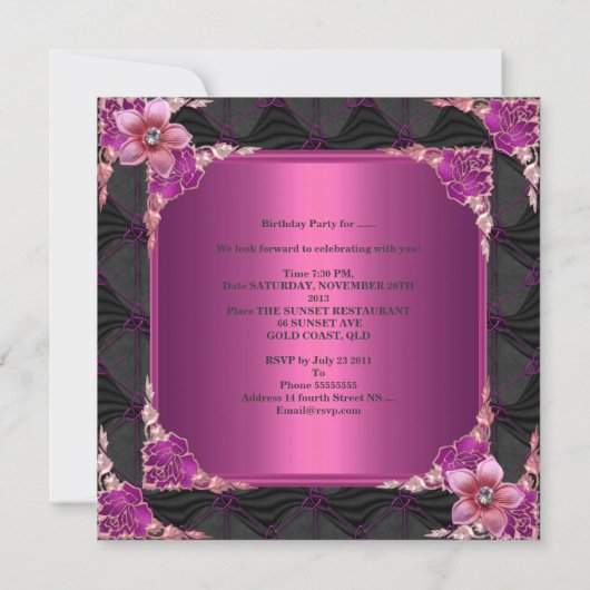 Quinceanera 15e verjaardag Pink Tiara Button Kaart (Achterkant)