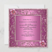 Quinceanera 15e verjaardag Pink Tiara Pink Kaart (Achterkant)