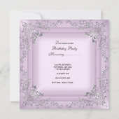 Quinceanera 15e verjaardag Pink Tiara Silver Kaart (Achterkant)