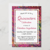 Quinceañera 15e verjaardag Retro persoonlijk ROOS Kaart (Voorkant)