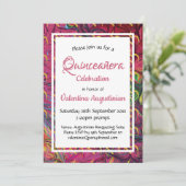 Quinceañera 15e verjaardag Retro persoonlijk ROOS Kaart (Staand voorkant)