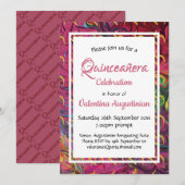 Quinceañera 15e verjaardag Retro persoonlijk ROOS Kaart (Voorkant / Achterkant)