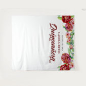 Quinceanera 15e verjaardag rode rozen foto achterg wandkleed (Voorkant (horizontaal))