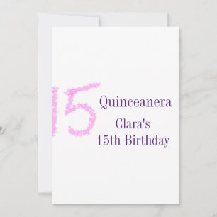 Quinceanera 15e verjaardag roze glitter sjabloon