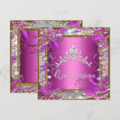 Quinceañera 15e verjaardag Roze goud Kaart (Voorkant / Achterkant)