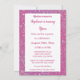 Quinceanera 15e verjaardag Roze Rose Gold Glitter Kaart