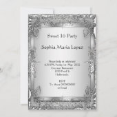 Quinceañera 15e verjaardag Silver Tiara Kaart (Achterkant)