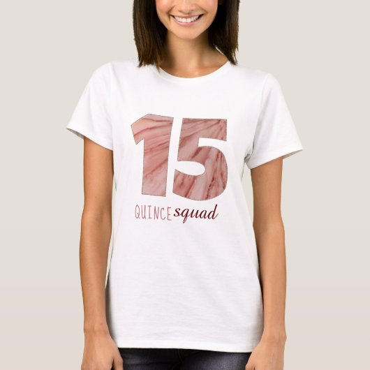 Quinceanera 15e verjaardag t-shirt (Voorkant)
