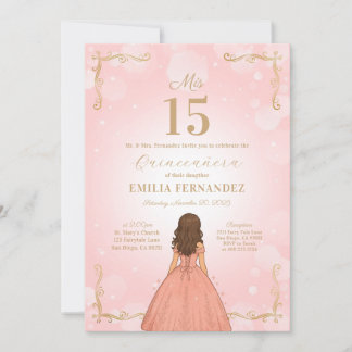Quinceanera 15e verjaardag uitnodiging