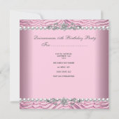 Quinceanera 15e verjaardag Witte parelroze Zebra Kaart (Achterkant)