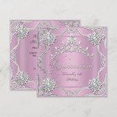 Quinceanera 15e verjaardag Zachte Roze Kaart (Voorkant / Achterkant)