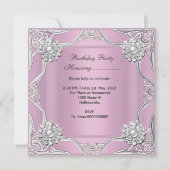 Quinceanera 15e verjaardag Zachte Roze Kaart (Achterkant)