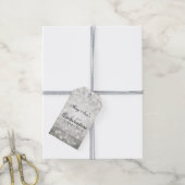 Quinceanera 15e verjaardag Zilveren Bokeh Lights Cadeaulabel (Met Touw)