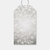 Quinceanera 15e verjaardag Zilveren Bokeh Lights Cadeaulabel (Achterkant)