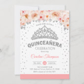 Quinceanera 15e verjaardag - Zilverroze Kaart (Voorkant)