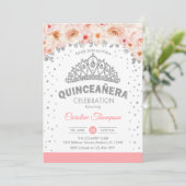 Quinceanera 15e verjaardag - Zilverroze Kaart (Staand voorkant)