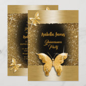 Quinceañera 15e verjaardag zwart goud folie kaart (Voorkant / Achterkant)