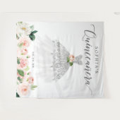 Quinceanera 15e verjaardagsfeest decoratie achterg wandkleed (Voorkant (horizontaal))