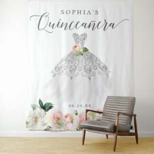 Quinceanera 15e verjaardagsfeest decoratie achterg wandkleed