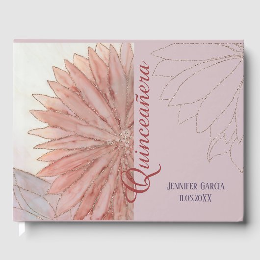 Quinceanera 15e verjaardagsfeest gastenboek (Voorkant)