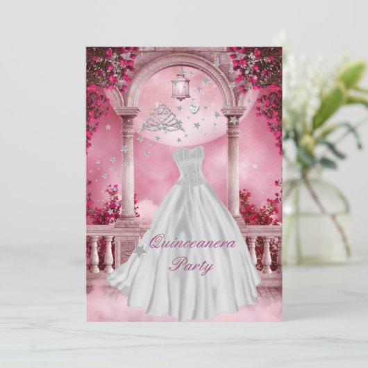 Quinceanera 15e verjaardagsfeest kaart (Staand voorkant)