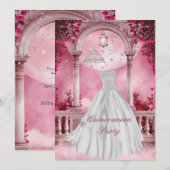 Quinceanera 15e verjaardagsfeest kaart (Voorkant / Achterkant)