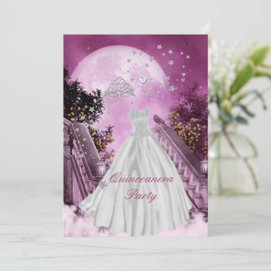 Quinceanera 15e verjaardagsfeest kaart (Staand voorkant)