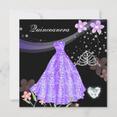 Quinceanera 15e verjaardagsfeest kaart (Voorkant)