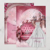 Quinceanera 15e verjaardagsfeest kaart (Voorkant / Achterkant)