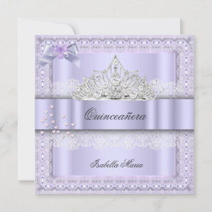 Quinceanera 15e verjaardagsfeest paarse seringen 2 kaart