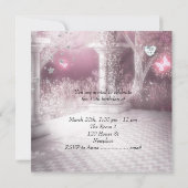 Quinceanera 15e Verjaardagsfeest Roze Kaart (Achterkant)