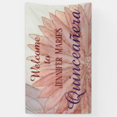 Quinceanera 15e verjaardagsfeest spandoek (Verticaal)