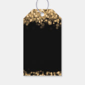 Quinceanera 15e Verjaardagspartij Gouden Lichten Cadeaulabel (Achterkant)