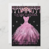 Quinceanera 15th Birthday Blush Pink Dress Tiara Kaart (Voorkant)