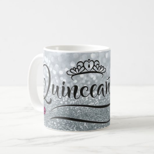 Quinceanera 15th Birthday Cute Mok Gift (Voorkant links)