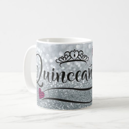 Quinceanera 15th Birthday Cute Mok Gift (Voorkant links)