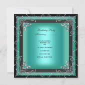 Quinceanera 15th Birthday Party Masquerade Kaart (Achterkant)