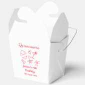 Quinceanera 15th birthday red beach party tree sun bedankdoosjes (Open)