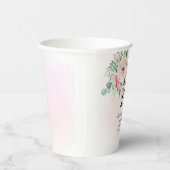 Quinceanera 15th Birthday Rustic Floral Custom Papieren Bekers (Rechts)