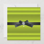 Quinceanera 15th Black Stropdas Lime Green Black P Kaart (Achterkant)