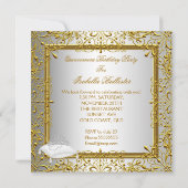 Quinceanera 15th Party Gold Silver Glitter look Kaart (Achterkant)