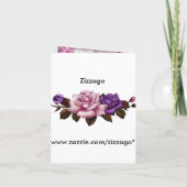 Quinceanera 15th Tiara White Pink Paars Roos (Achterkant)