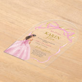 Quinceanera Acryl Uitnodiging (Laagn)