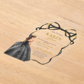 Quinceanera Acryl Uitnodiging (Laagn)