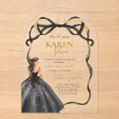 Quinceanera Acryl Uitnodiging (Voorkant)